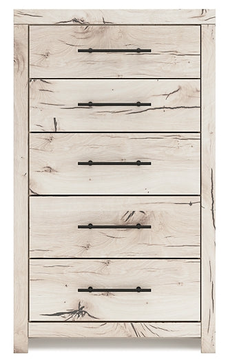 Lawroy Queen Panel Storage Bed with Mirrored Dresser, Chest and Nightstand