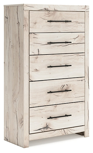 Lawroy Queen Panel Storage Bed with Mirrored Dresser, Chest and Nightstand