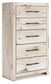 Lawroy Queen Panel Storage Bed with Mirrored Dresser, Chest and Nightstand