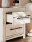 Lawroy Queen Panel Storage Bed with Mirrored Dresser, Chest and Nightstand