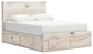 Lawroy Queen Panel Storage Bed with Mirrored Dresser and Chest