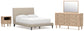 Cielden Full Upholstered Bed with Roll Slats, Dresser, Mirror and Nightstand