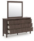 Pamytta King Panel Platform Bed, Dresser and Mirror