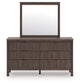 Pamytta Queen Panel Bed, Dresser and Mirror