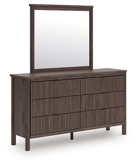 Pamytta Full Panel Bed, Dresser, Mirror and Nightstand