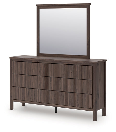 Pamytta Twin Panel Bed, Dresser and Mirror