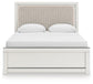 Zuraleus Queen Upholstered Panel Platform Bed, Dresser, Mirror and Nightstand