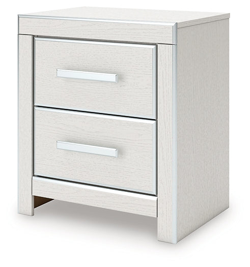 Zuraleus King Upholstered Panel Platform Storage Bed, Dresser, Mirror and Nightstand