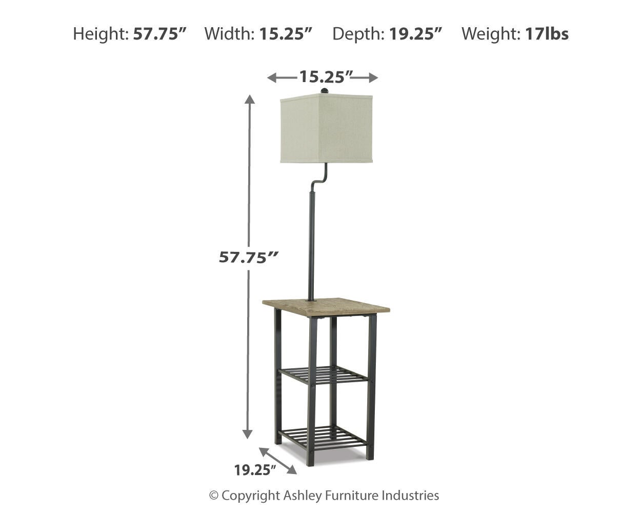 Ashley Express - Shianne Metal Tray Lamp (1/CN)