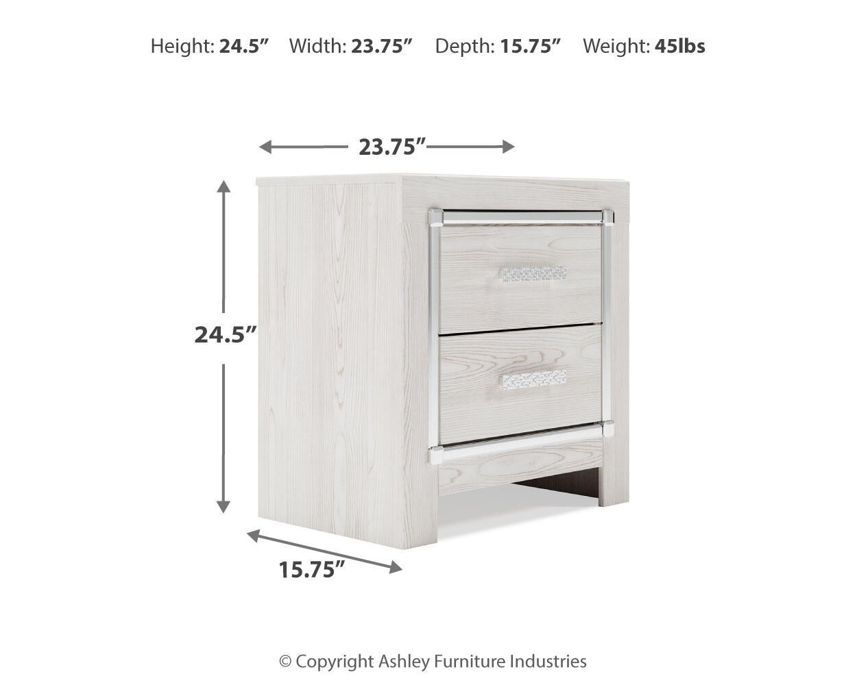Ashley Express - Altyra Two Drawer Night Stand