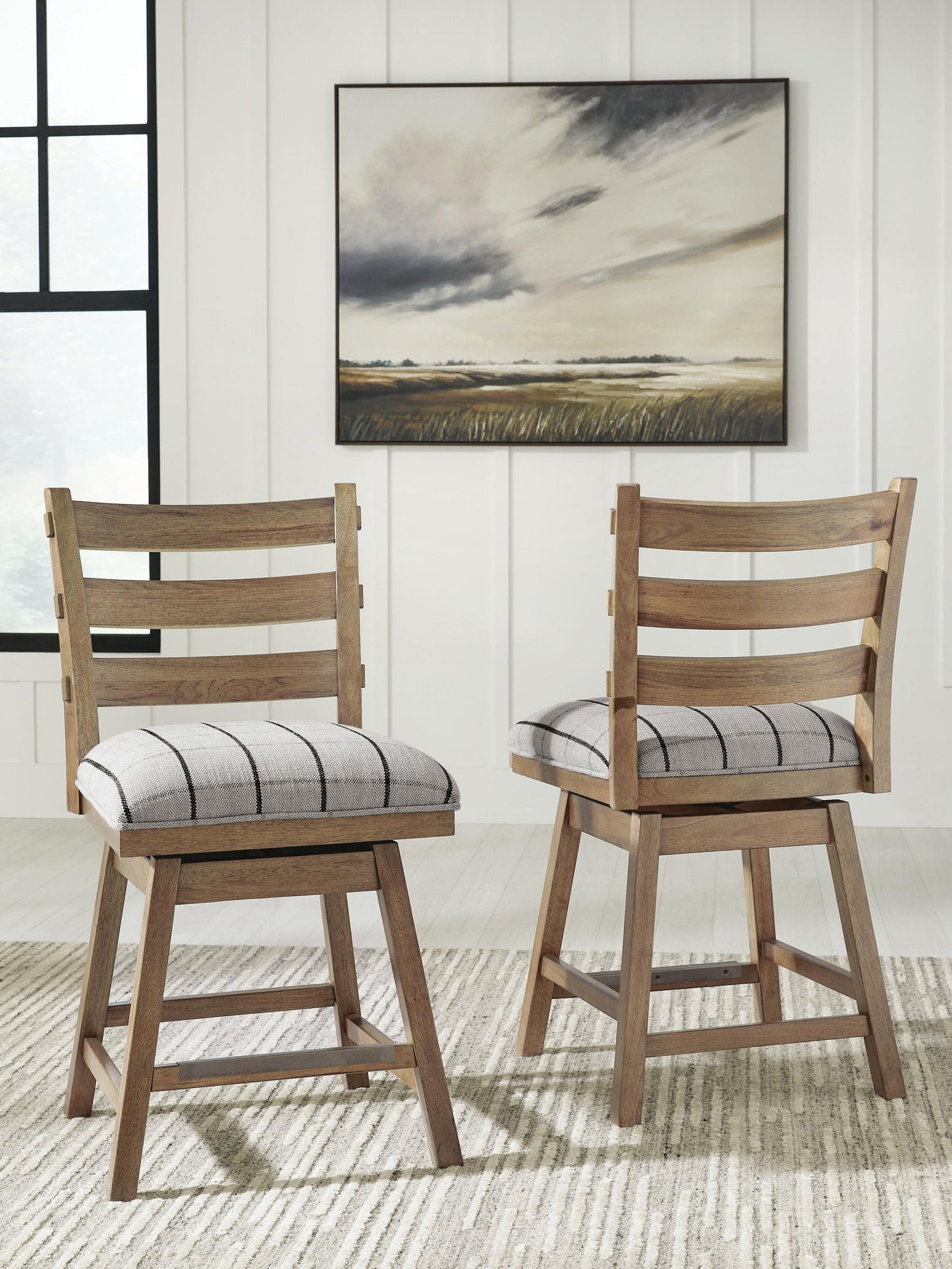 Ridgester UPH Swivel Barstool (2/CN)