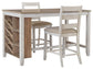 Ashley Express - Skempton Counter Height Dining Table and 2 Barstools