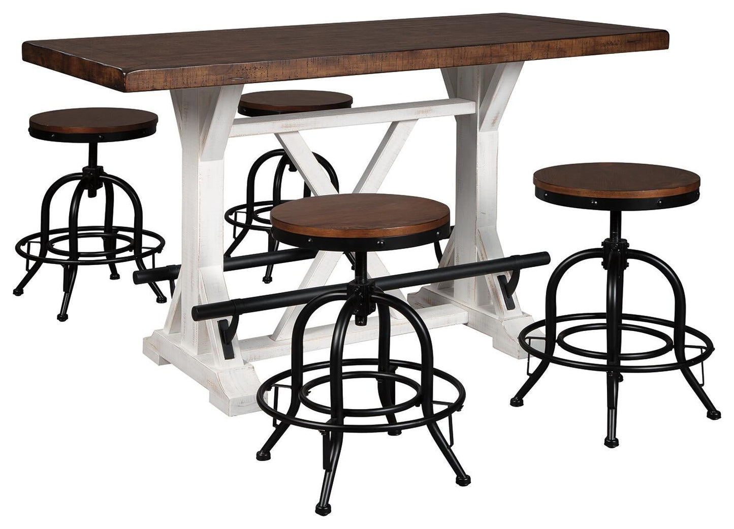 Ashley Express - Valebeck Counter Height Dining Table and 4 Barstools