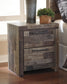 Derekson Full Panel Bed with 2 Storage Drawers with Mirrored Dresser, Chest and Nightstand