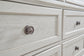 Robbinsdale King Panel Bed with Mirrored Dresser