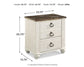 Willowton King Sleigh Bed with Mirrored Dresser and Nightstand