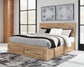 Hyanna King Panel Storage Bed with 2 Under Bed Storage Drawers, Dresser, Mirror and Nightstand