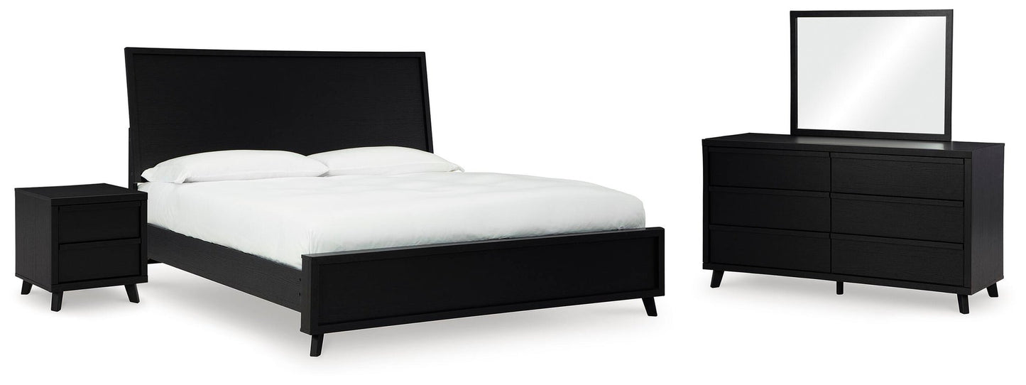 Danziar Queen Panel Bed, Dresser, Mirror and Nightstand