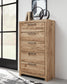 Hyanna Queen Panel Storage Bed, Dresser, Mirror, Chest and Nightstand