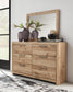 Hyanna Queen Panel Bed, Dresser, Mirror and Nightstand