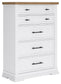 Ashbryn King Panel Storage Bed, Dresser, Mirror, Chest and Nightstand