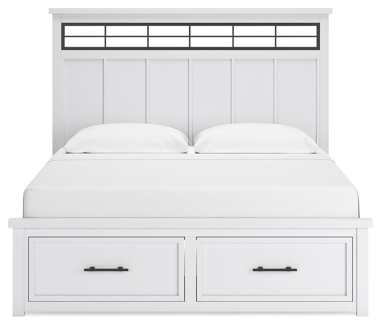 Ashbryn King Panel Storage Bed, Dresser, Mirror, Chest and Nightstand