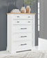 Ashbryn Queen Panel Storage Bed, Dresser, Mirror, Chest and Nightstand