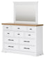 Ashbryn Queen Panel Storage Bed, Dresser, Mirror and Nightstand