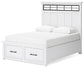Ashbryn Queen Panel Storage Bed, Dresser, Mirror and Nightstand