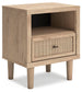 Cielden King Panel Bed with Mirrored Dresser and Nightstand