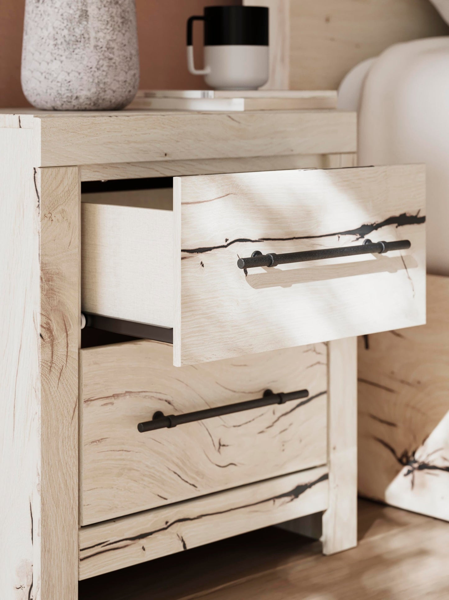 Lawroy King Panel Headboard, Dresser, Mirror and Nightstand