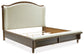 Sturlayne Queen Upholstered Panel Bed, Dresser, Mirror, Chest and Nightstand