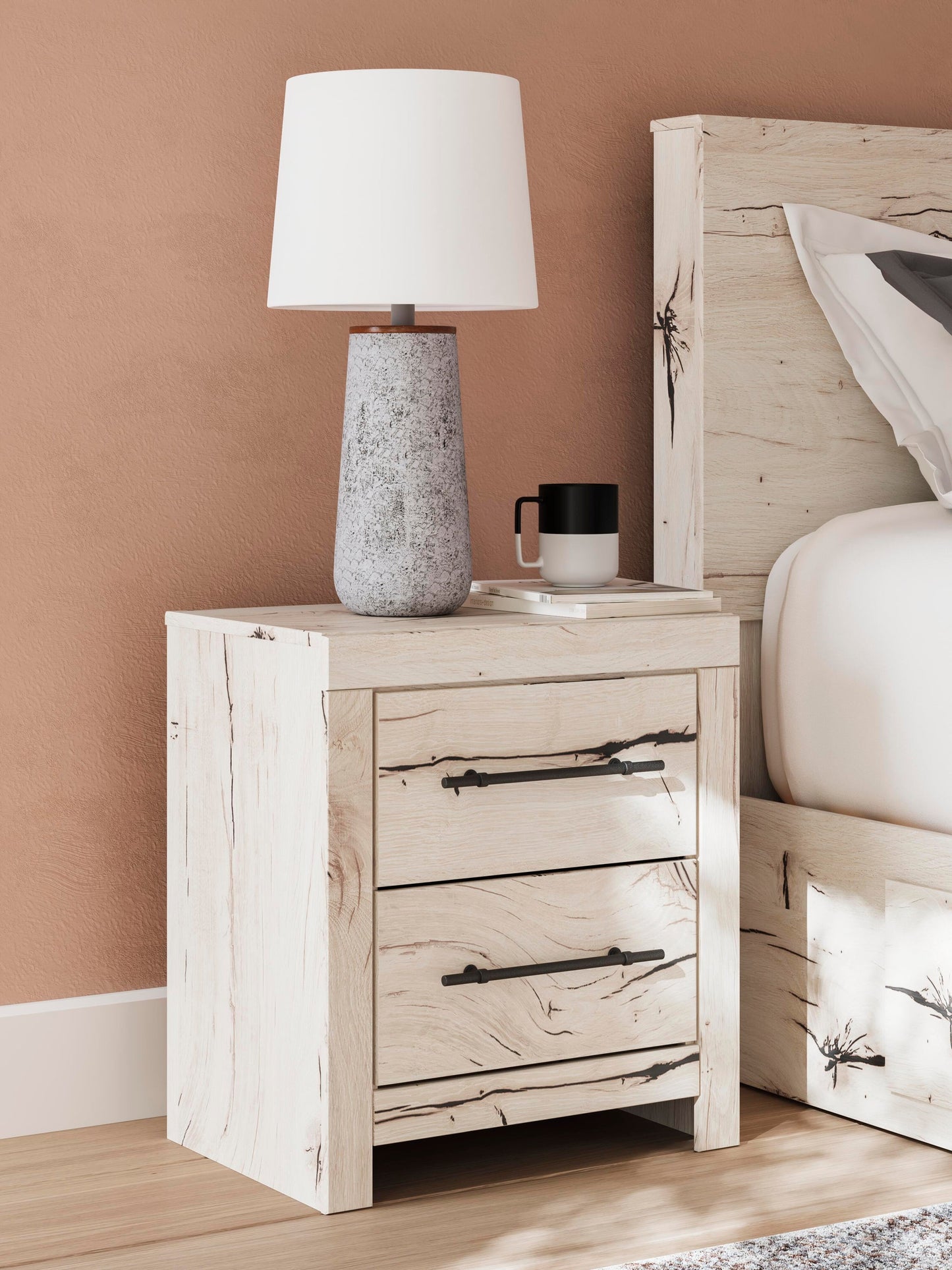 Lawroy Queen Panel Bed with Storage, Dresser, Mirror, Chest and Nightstand