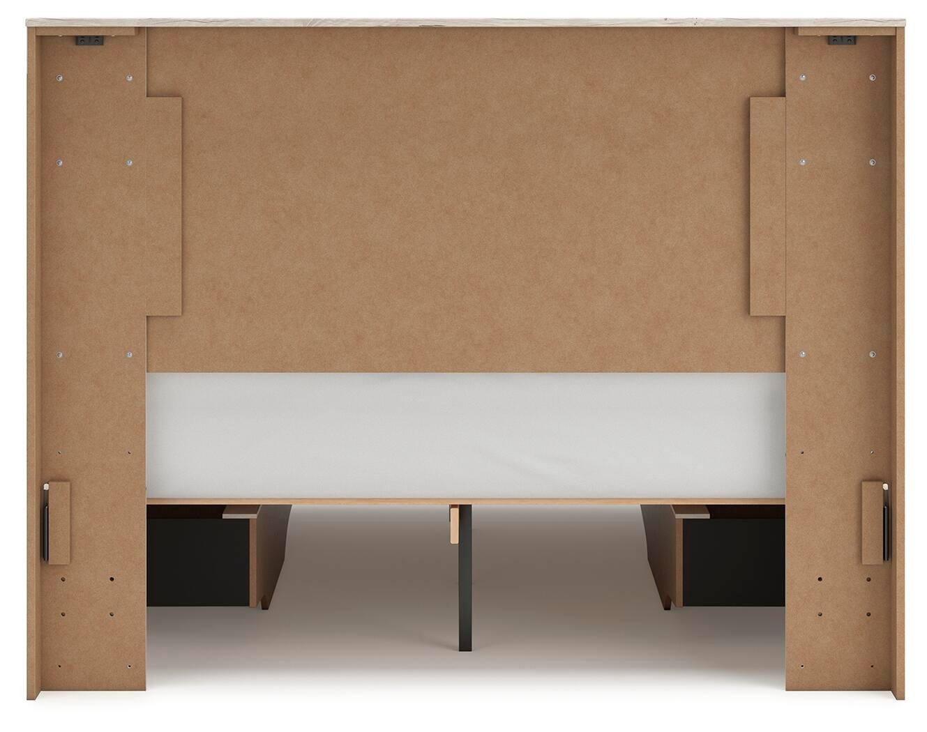 Lawroy Queen Panel Bed with Storage, Dresser, Mirror, Chest and Nightstand