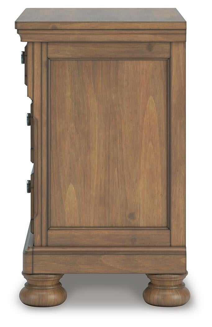 Vandenmore Queen Panel Bed with Mirrored Dresser, Chest and Nightstand