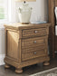 Vandenmore California King Panel Bed with Mirrored Dresser, Chest and Nightstand