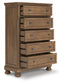 Vandenmore King Storage Sleigh Bed with Mirrored Dresser, Chest and Nightstand