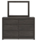 Parlayon King Panel Storage Bed, Dresser, Mirror and Nightstand