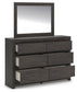 Parlayon King Panel Storage Bed, Dresser, Mirror and Nightstand