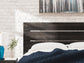 Delmorta King Panel Bed, Dresser, Mirror and Nightstand