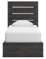 Delmorta Twin Panel Storage Bed, Dresser and Mirror