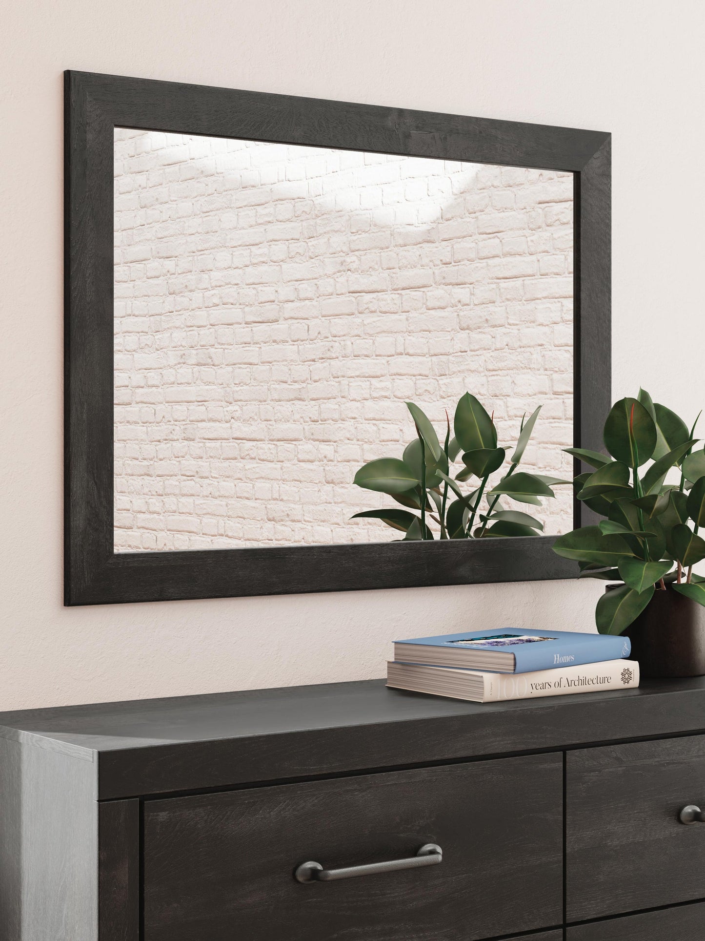 Delmorta Twin Panel Storage Bed, Dresser and Mirror