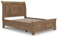 Vandenmore Queen Storage Sleigh Bed with Mirrored Dresser and Nightstand