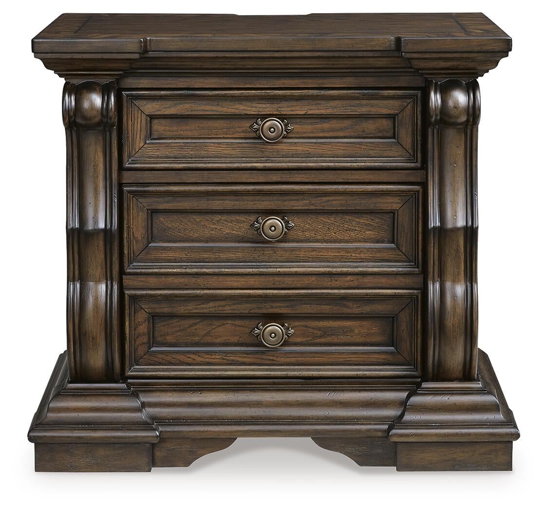 Maylee King Canopy Bed, Dresser, Mirror and Nightstand