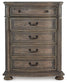 Ardenfield California King Upholstered Sleigh Bed, Dresser, Mirror, Chest and Nightstand