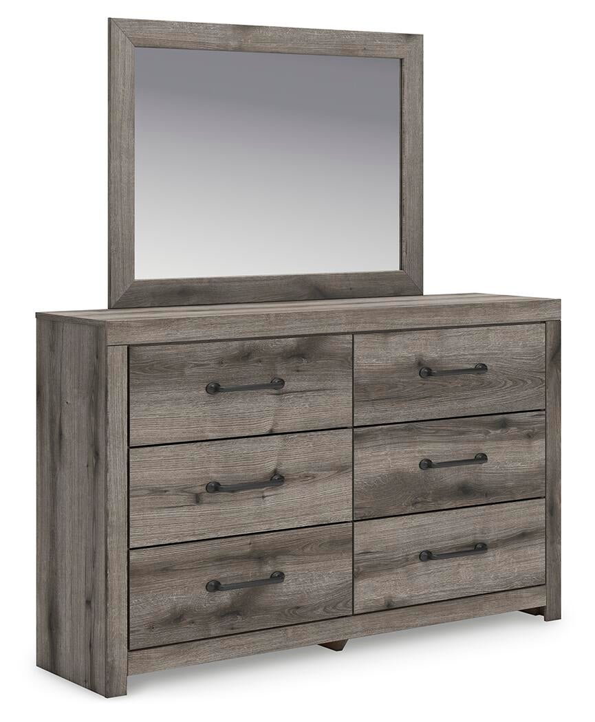 Urbanoore Twin Panel Bed with Storage, Dresser and Mirror