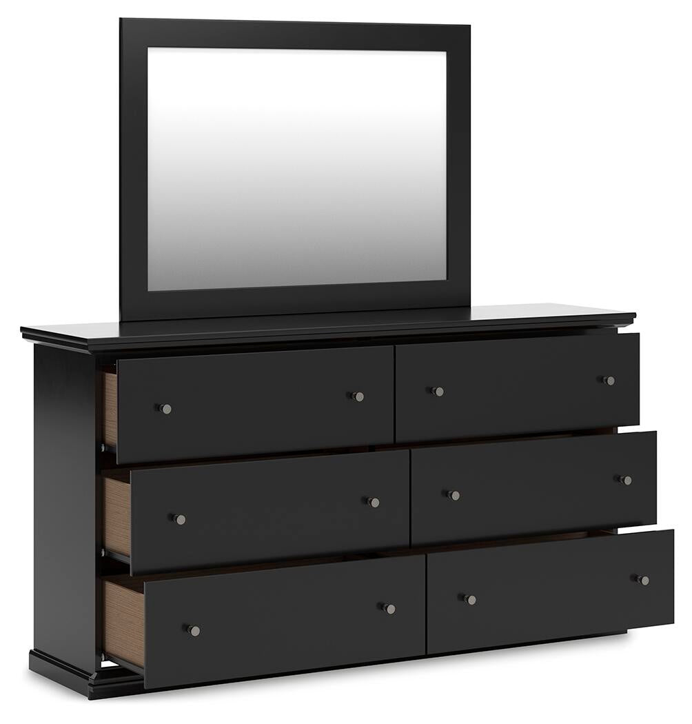 Maribel Twin Panel Bed, Dresser, Mirror and Nightstand
