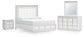 Chalanna King Upholstered Storage Bed, Dresser, Mirror and Nightstand