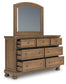 Vandenmore Queen Panel Bed with Mirrored Dresser