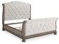 Ardenfield California King Upholstered Sleigh Bed, Dresser and Mirror